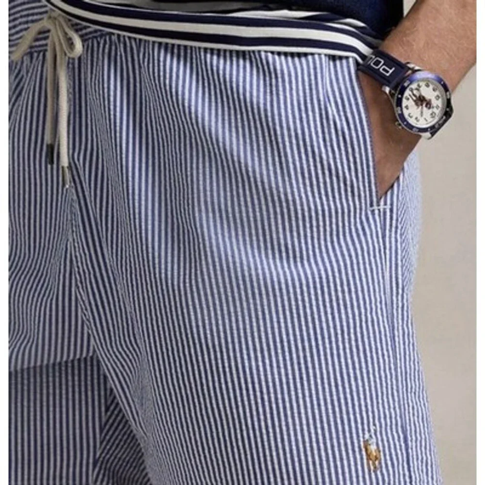 NWT Polo Ralph Lauren Traveler Swim Shorts Men 1XB Blue White Gingham 6